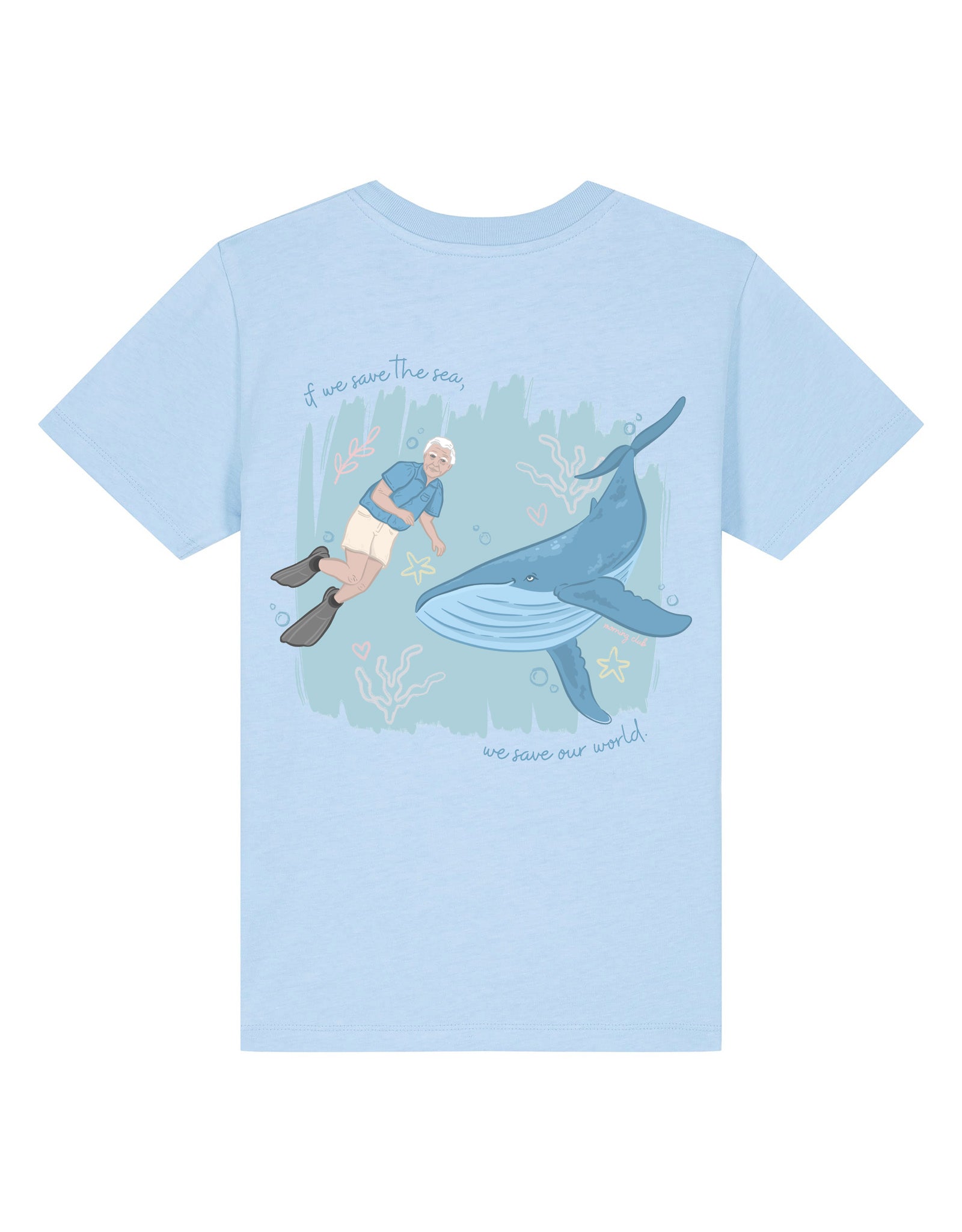 Save The Sea Printed Organic Cotton Childrens T-Shirt