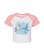 Save The Sea Printed Micro Rib Raglan Baby Tee