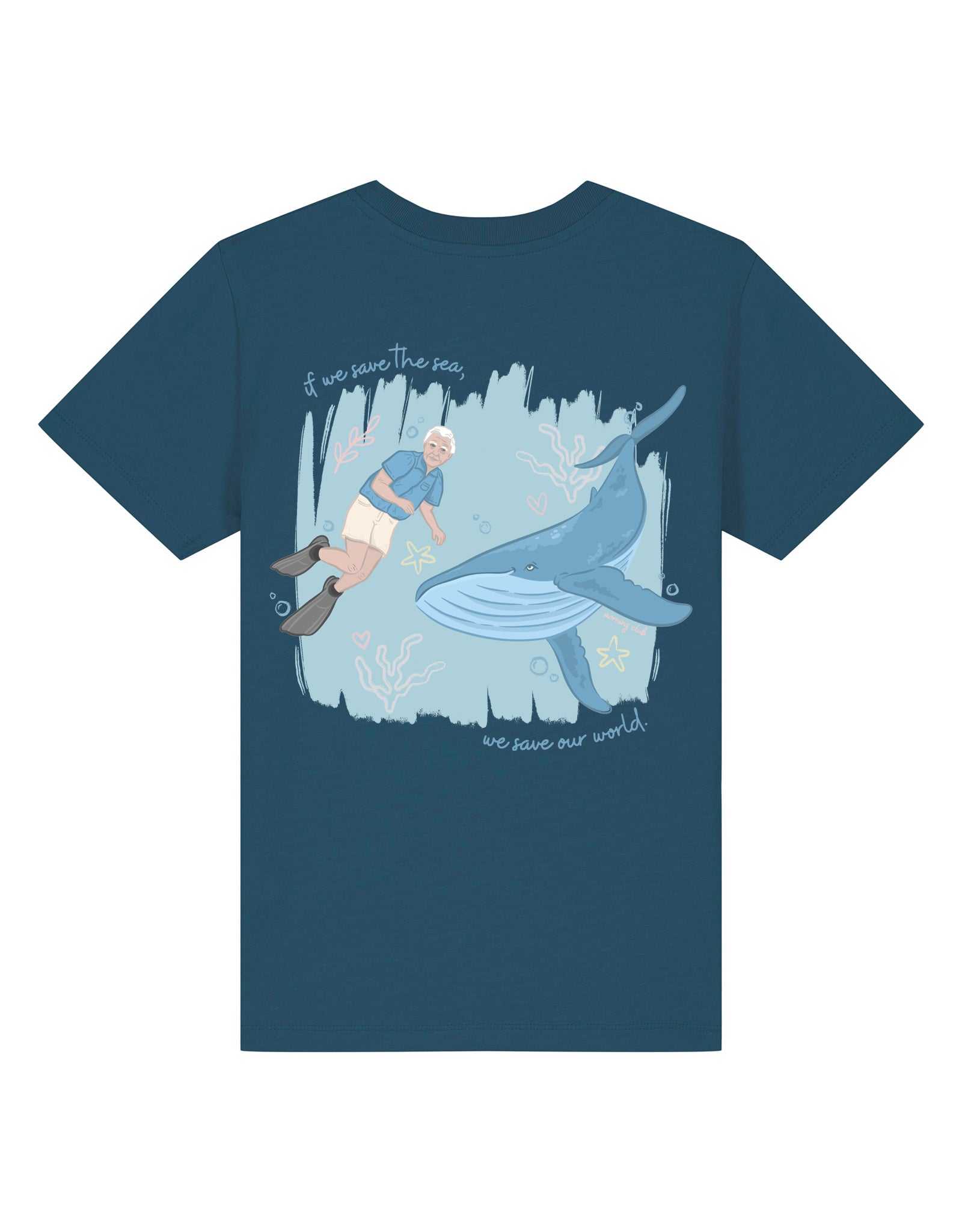 Save The Sea Printed Organic Cotton Childrens T-Shirt