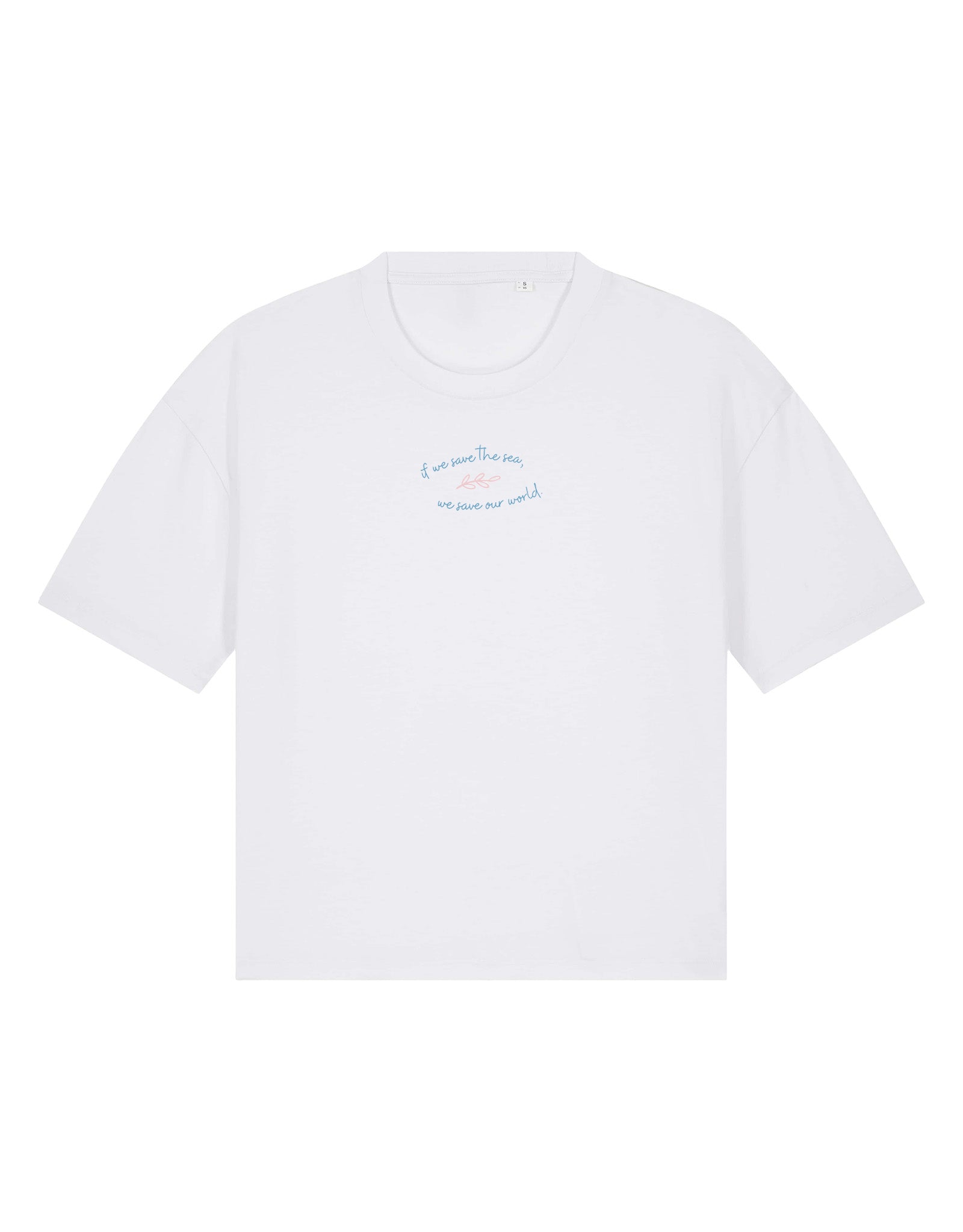 Save The Sea Printed Boxy Organic Cotton Tee