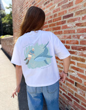 Save The Sea Printed Boxy Organic Cotton Tee