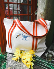 Save The Sea Embroidered Boat Bag