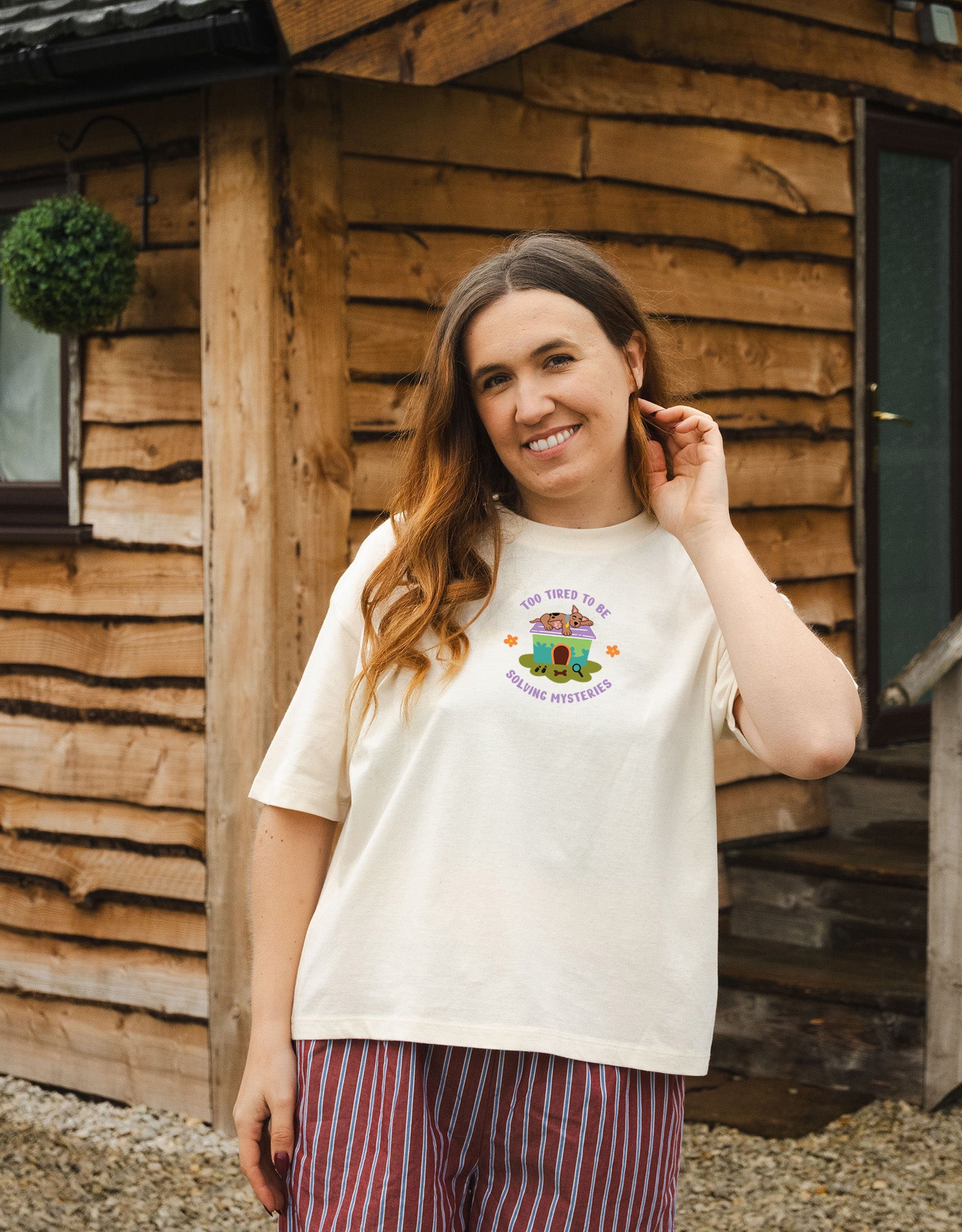 Scooby Embroidered Boxy Organic Cotton Tee