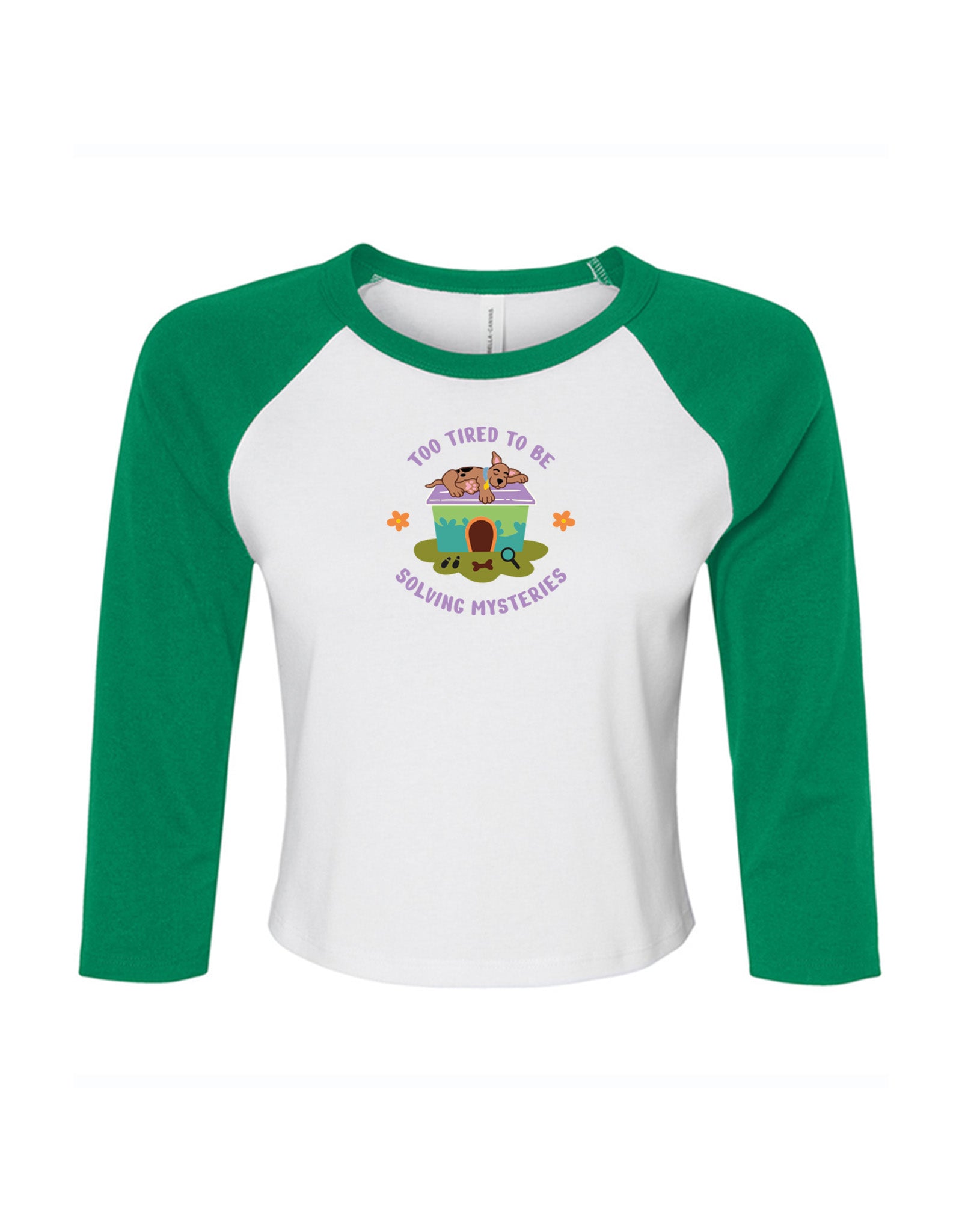 Scooby Embroidered Micro Rib 3/4 Sleeve Tee