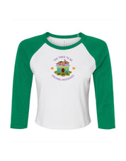 Scooby Embroidered Micro Rib 3/4 Sleeve Tee