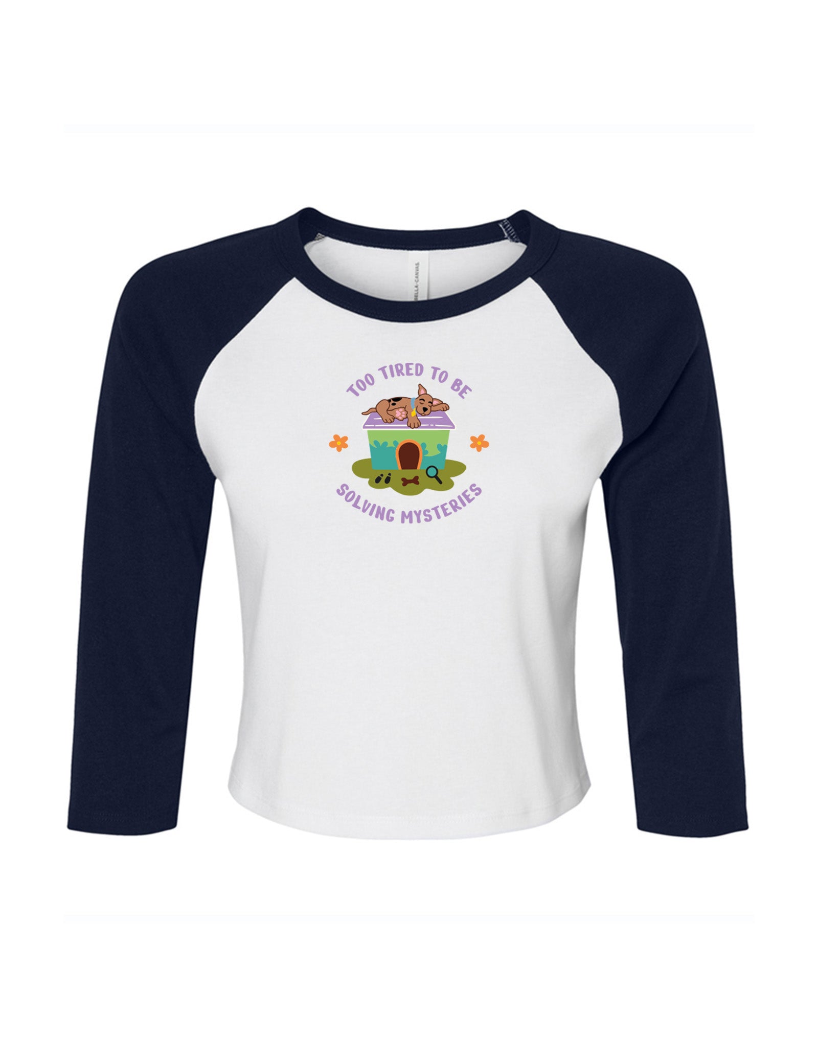 Scooby Embroidered Micro Rib 3/4 Sleeve Tee