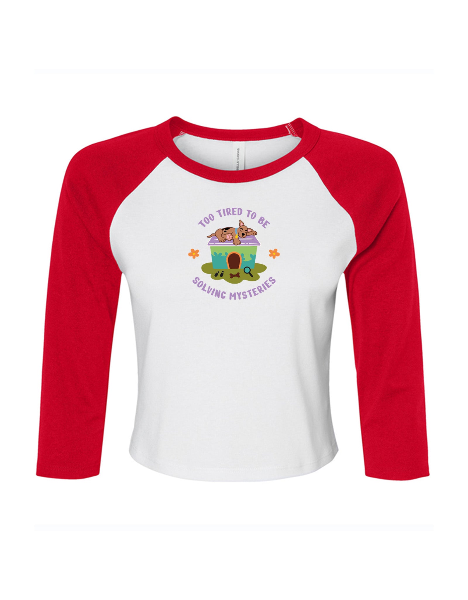 Scooby Embroidered Micro Rib 3/4 Sleeve Tee