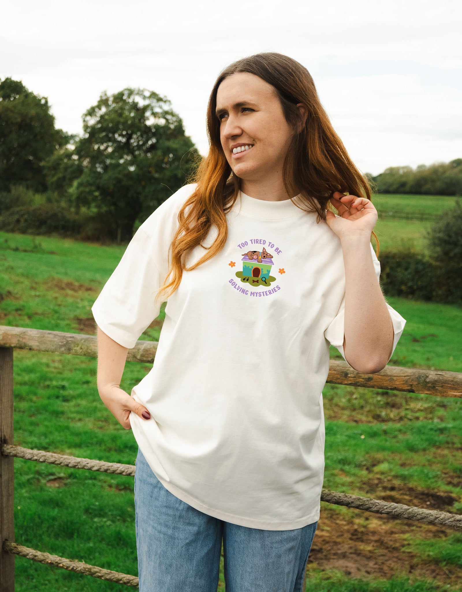 Scooby Embroidered Oversized Organic Cotton Tee