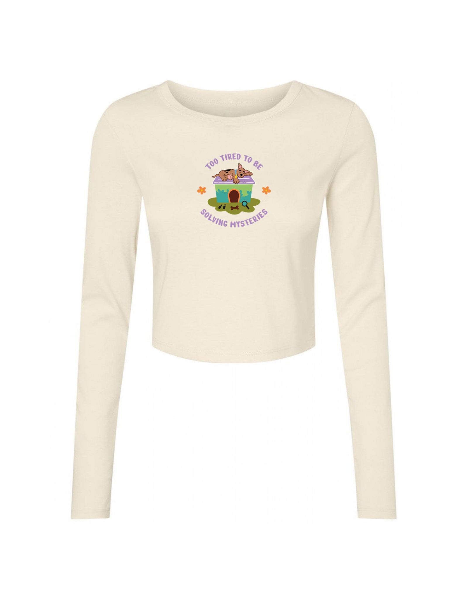 Scooby Embroidered Micro Rib Long Sleeved Tee