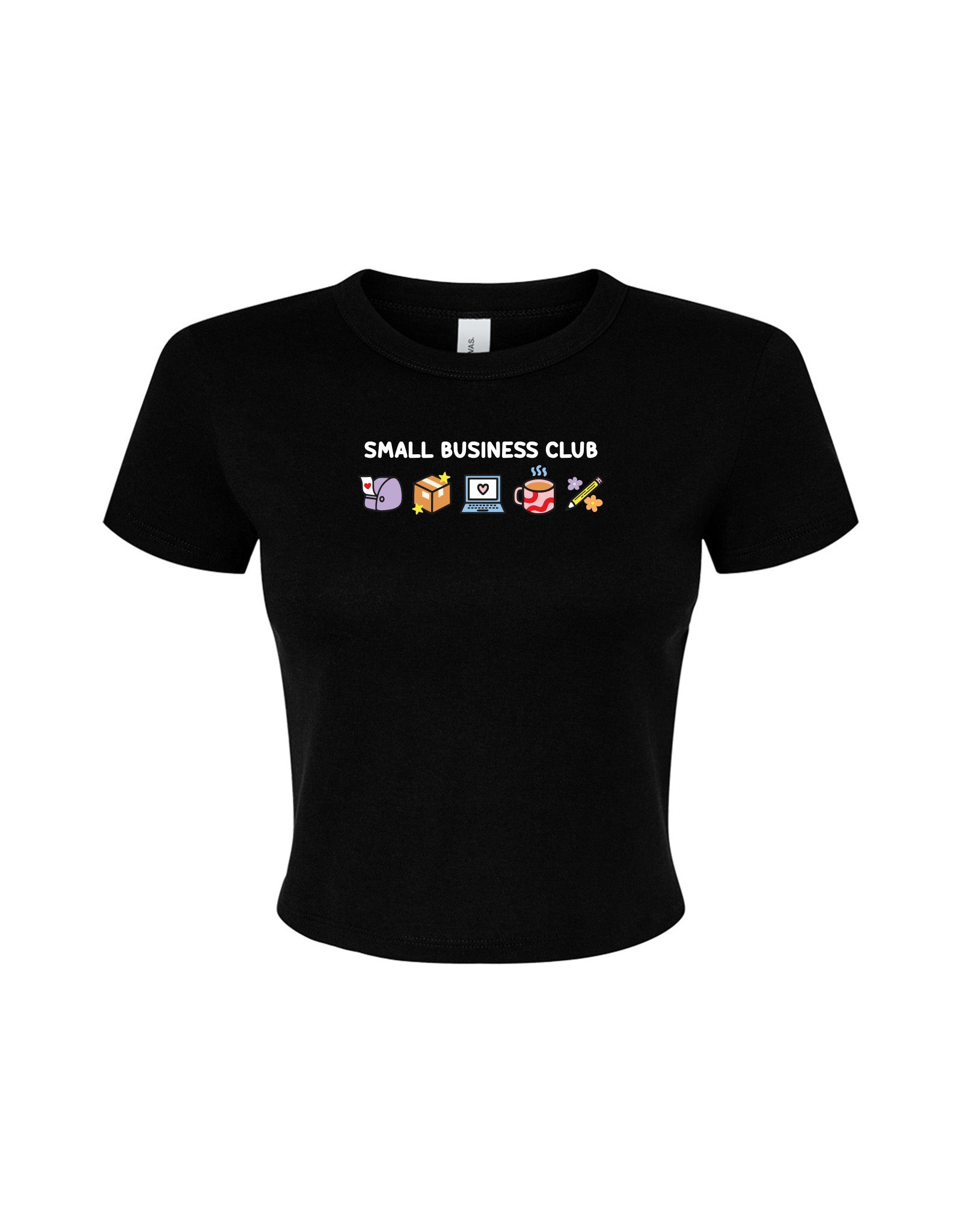 Small Business Club Embroidered Micro Rib Baby Tee