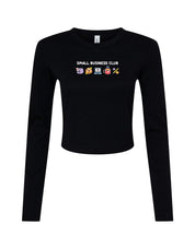 Small Business Club Embroidered Micro Rib Long Sleeved Tee