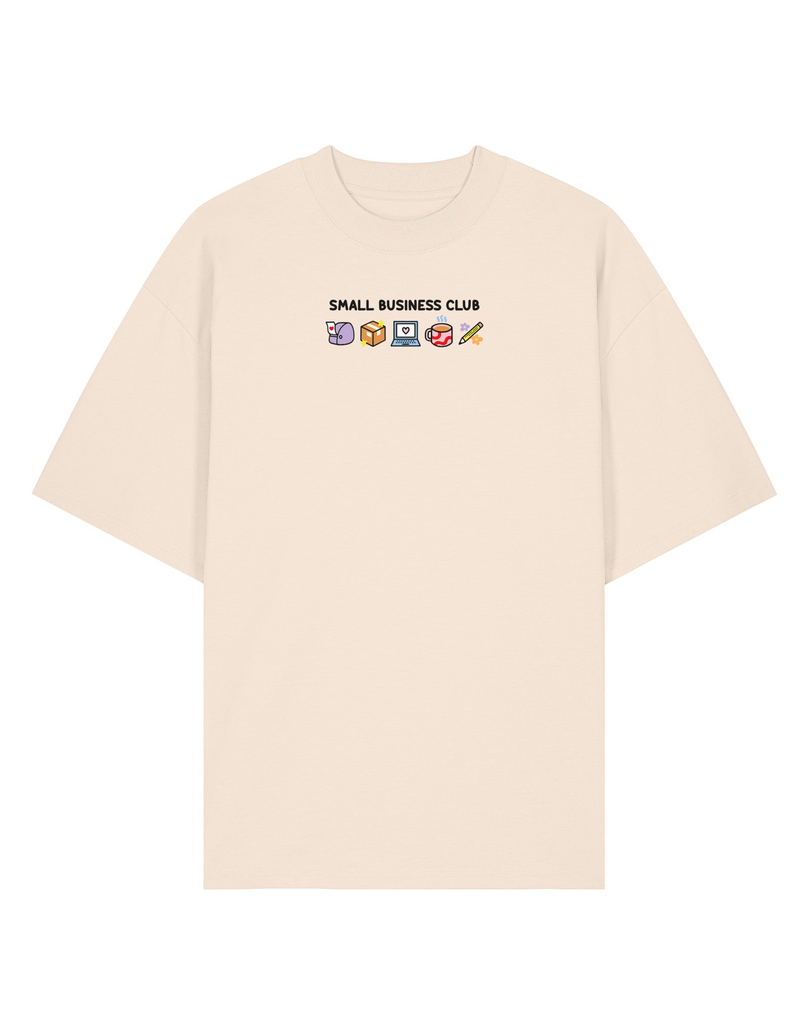 Small Business Club Embroidered Oversized Organic Cotton Tee