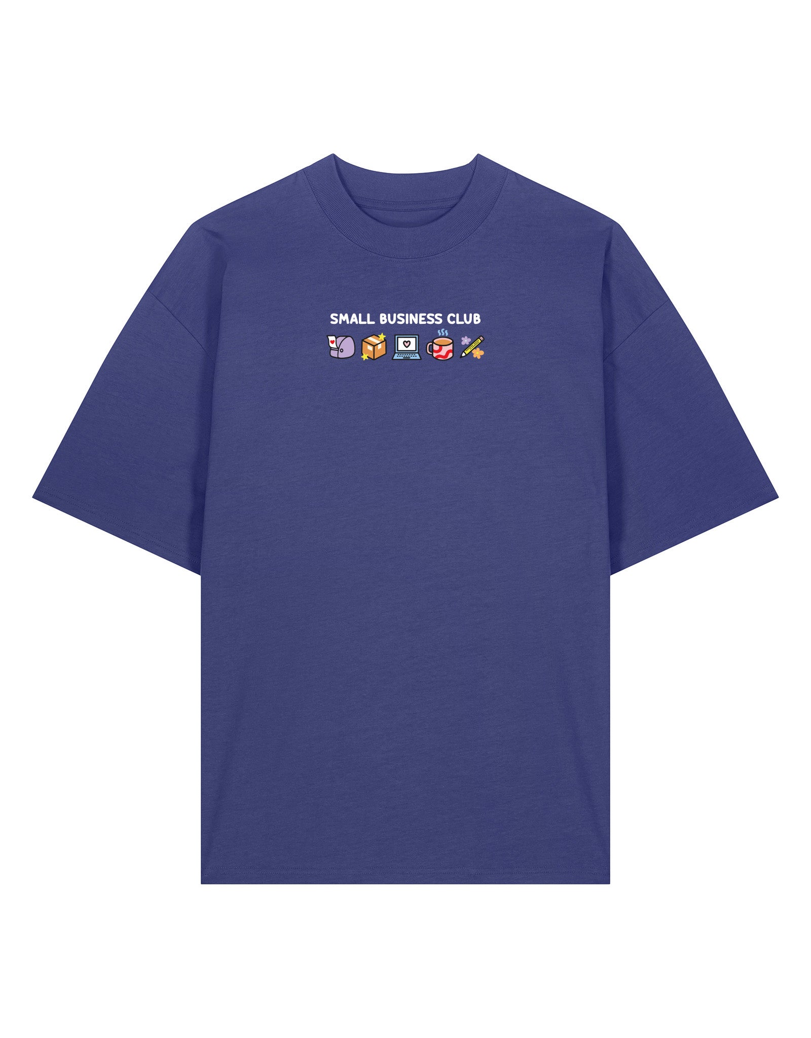 Small Business Club Embroidered Oversized Organic Cotton Tee