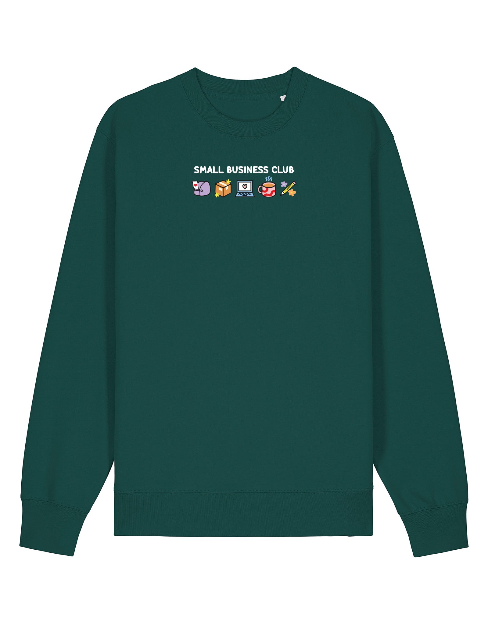 Small Business Club Embroidered Organic Cotton Sweatshirt