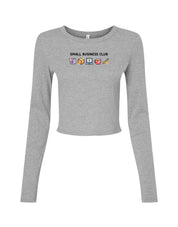 Small Business Club Embroidered Micro Rib Long Sleeved Tee
