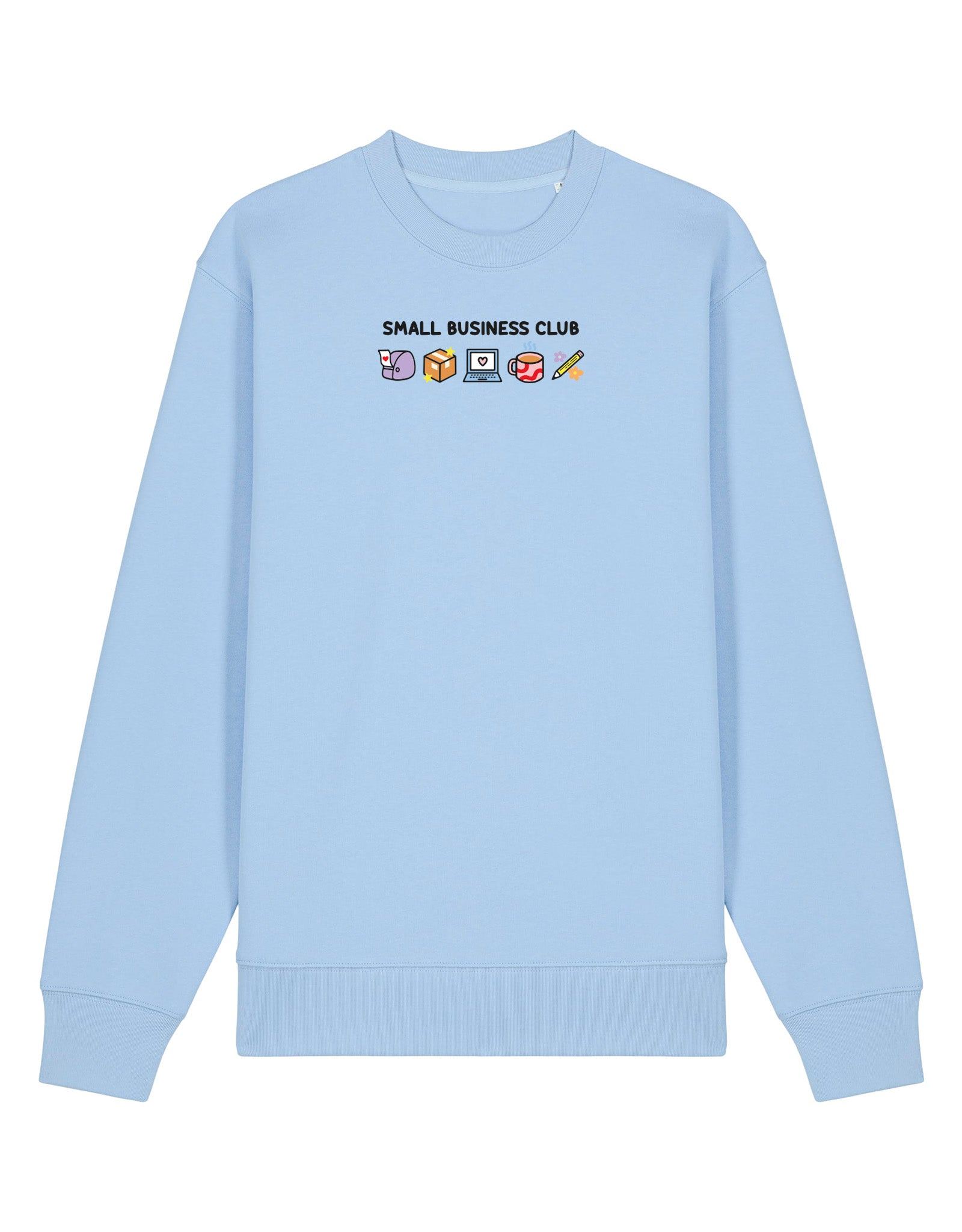 Small Business Club Embroidered Organic Cotton Sweatshirt