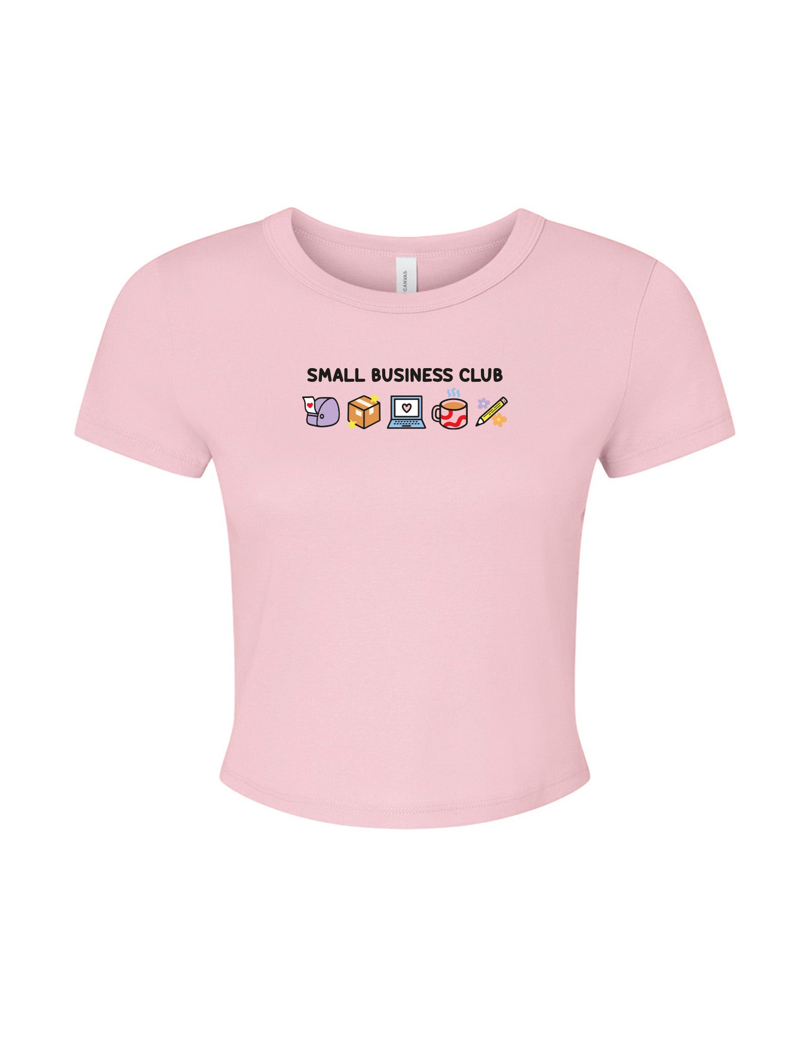 Small Business Club Embroidered Micro Rib Baby Tee