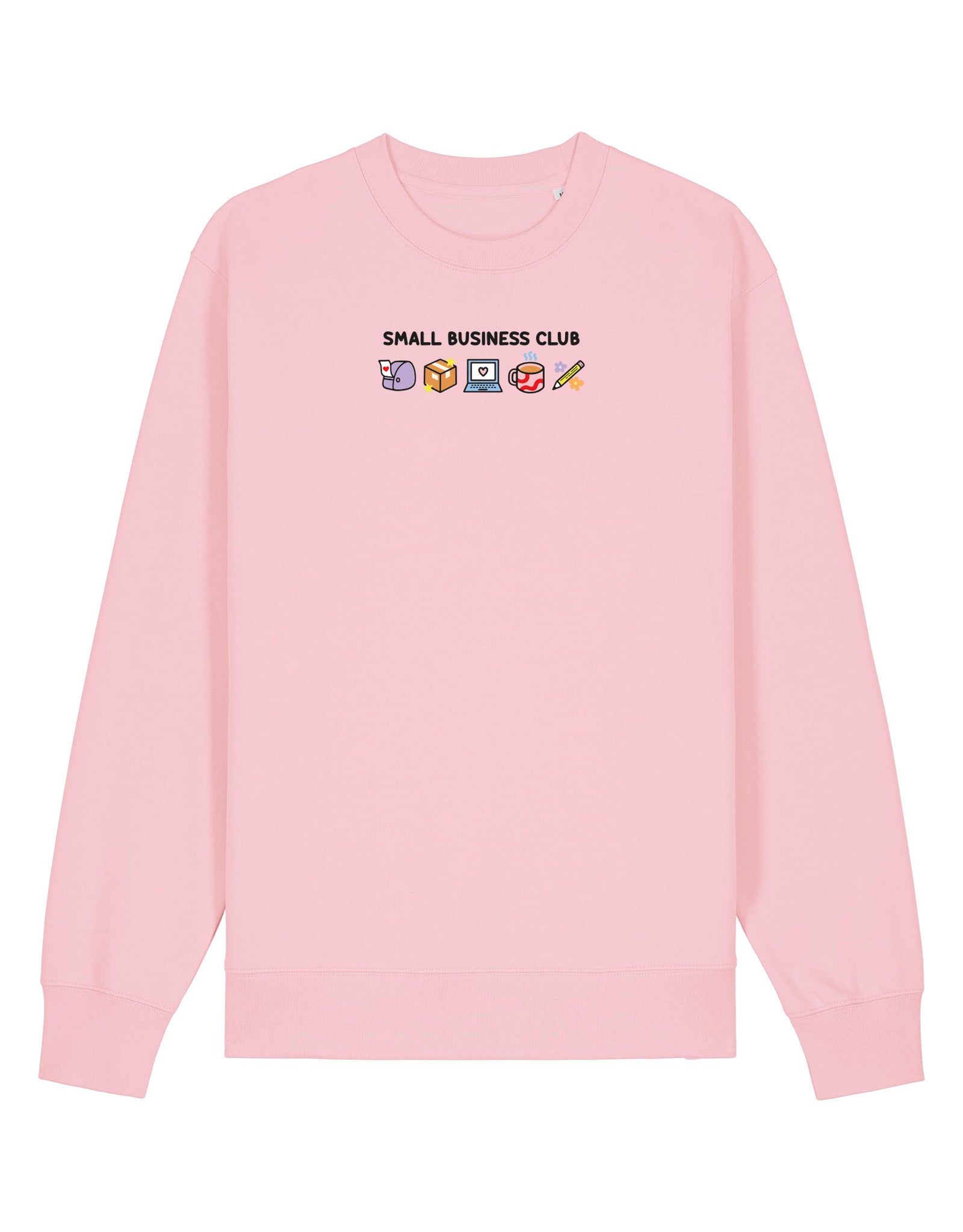 Small Business Club Embroidered Organic Cotton Sweatshirt