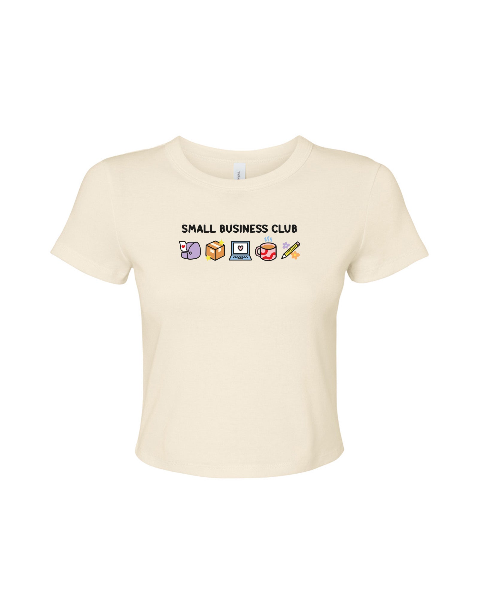 Small Business Club Embroidered Micro Rib Baby Tee