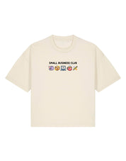 Small Business Club Embroidered Boxy Organic Cotton Tee