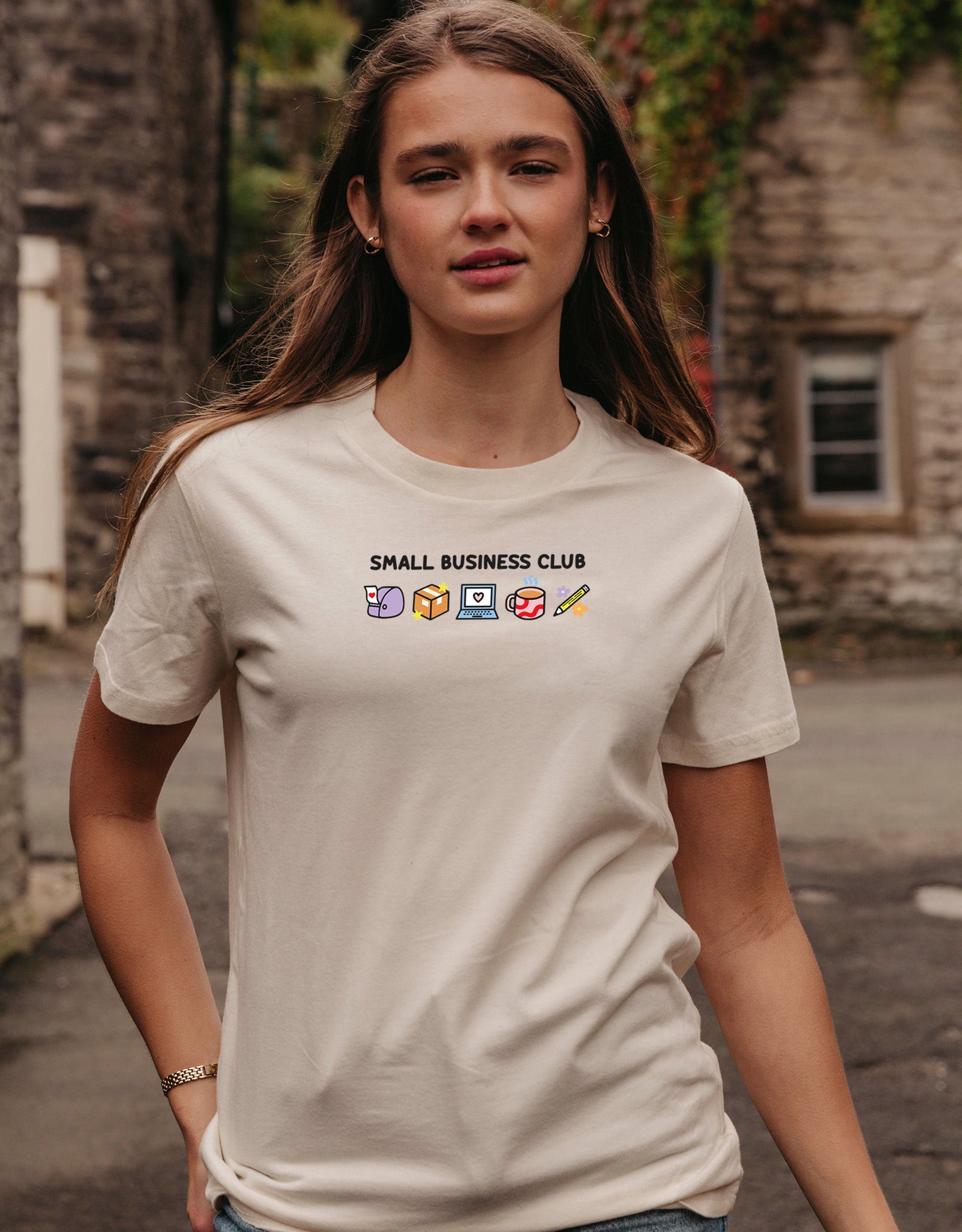 Small Business Club Embroidered Organic Cotton T-Shirt