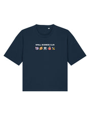 Small Business Club Embroidered Boxy Organic Cotton Tee