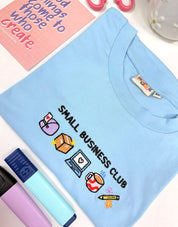 Small Business Club Embroidered Micro Rib Baby Tee