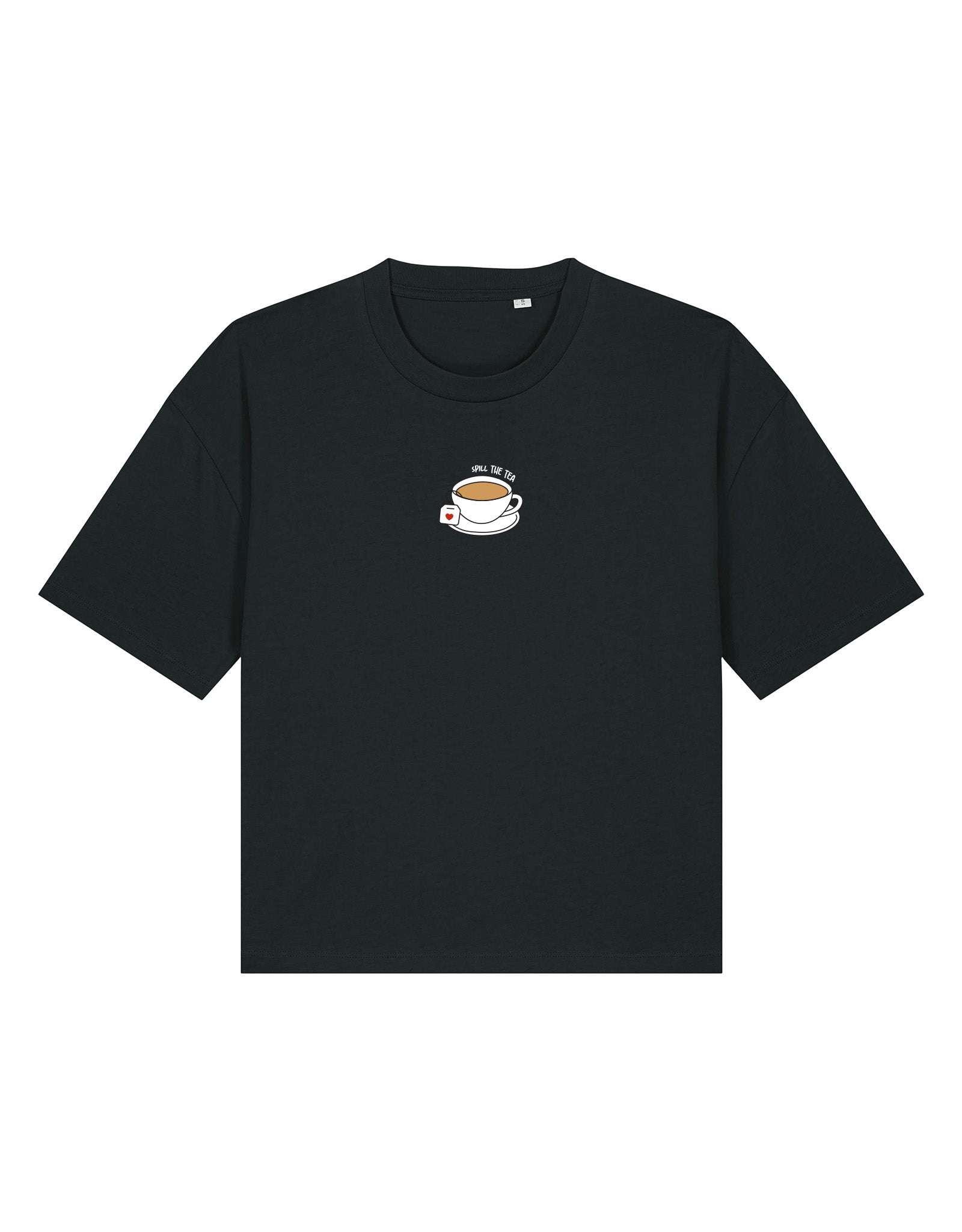 Spill The Tea Embroidered Boxy Organic Cotton Tee