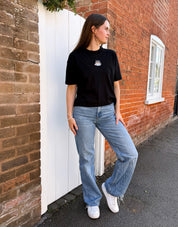 Spill The Tea Embroidered Boxy Organic Cotton Tee