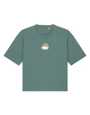 Spill The Tea Embroidered Boxy Organic Cotton Tee