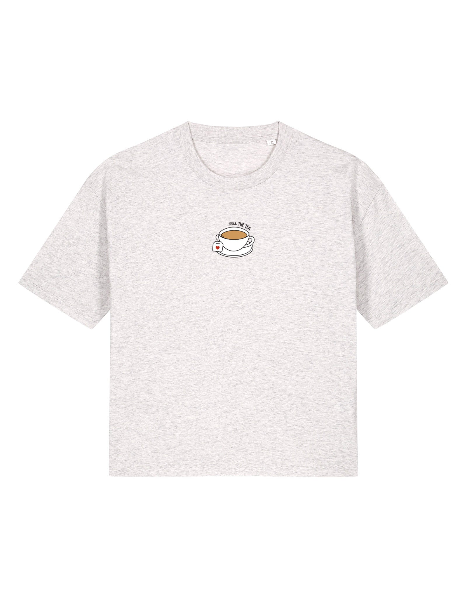 Spill The Tea Embroidered Boxy Organic Cotton Tee