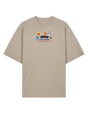 Tree Hill Embroidered Oversized Organic Cotton Tee
