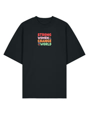 Strong Women Embroidered Oversized Organic Cotton Tee