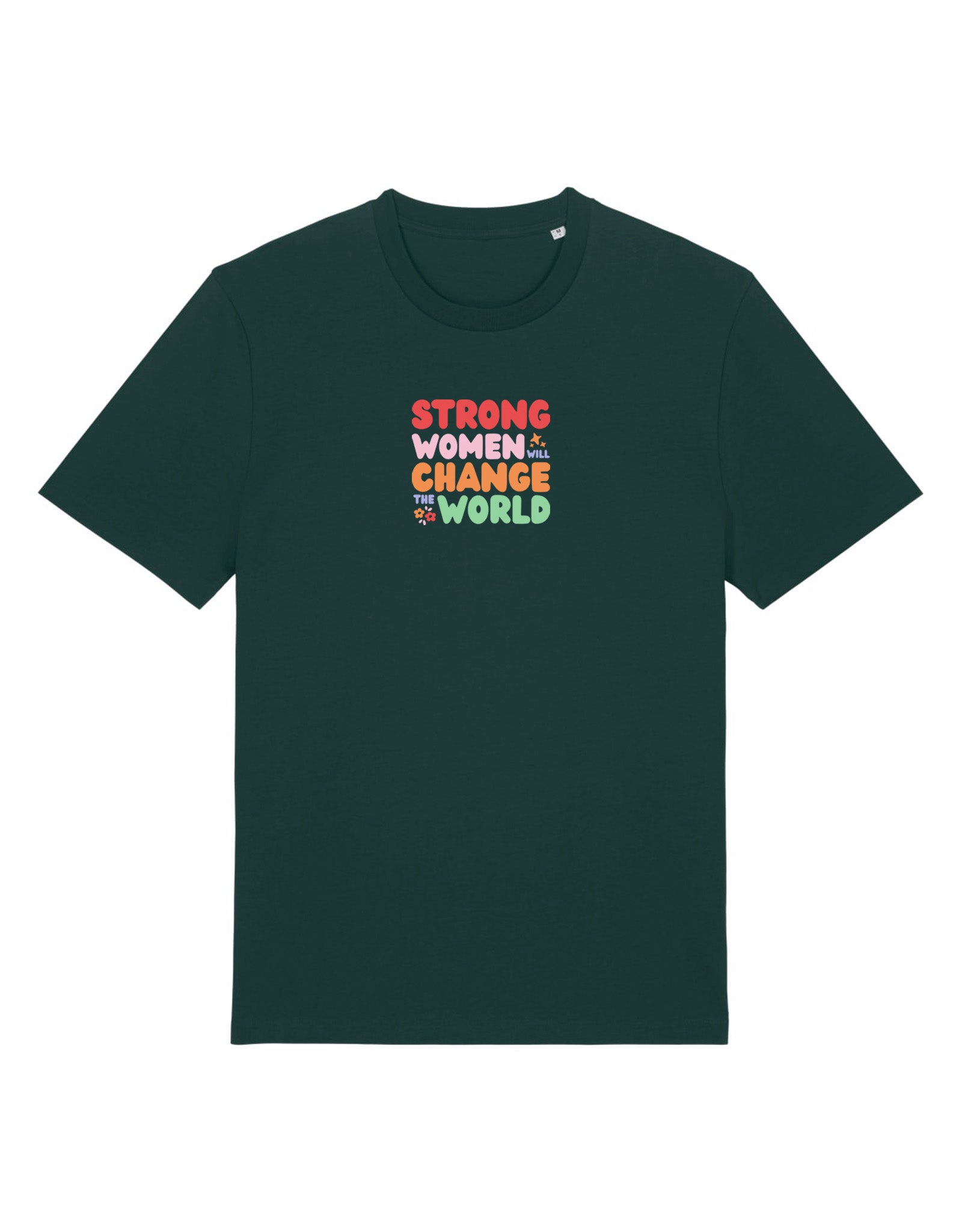 Strong Women Embroidered Organic Cotton T-Shirt