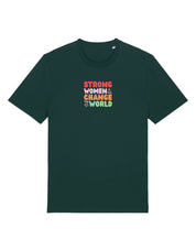 Strong Women Embroidered Organic Cotton T-Shirt