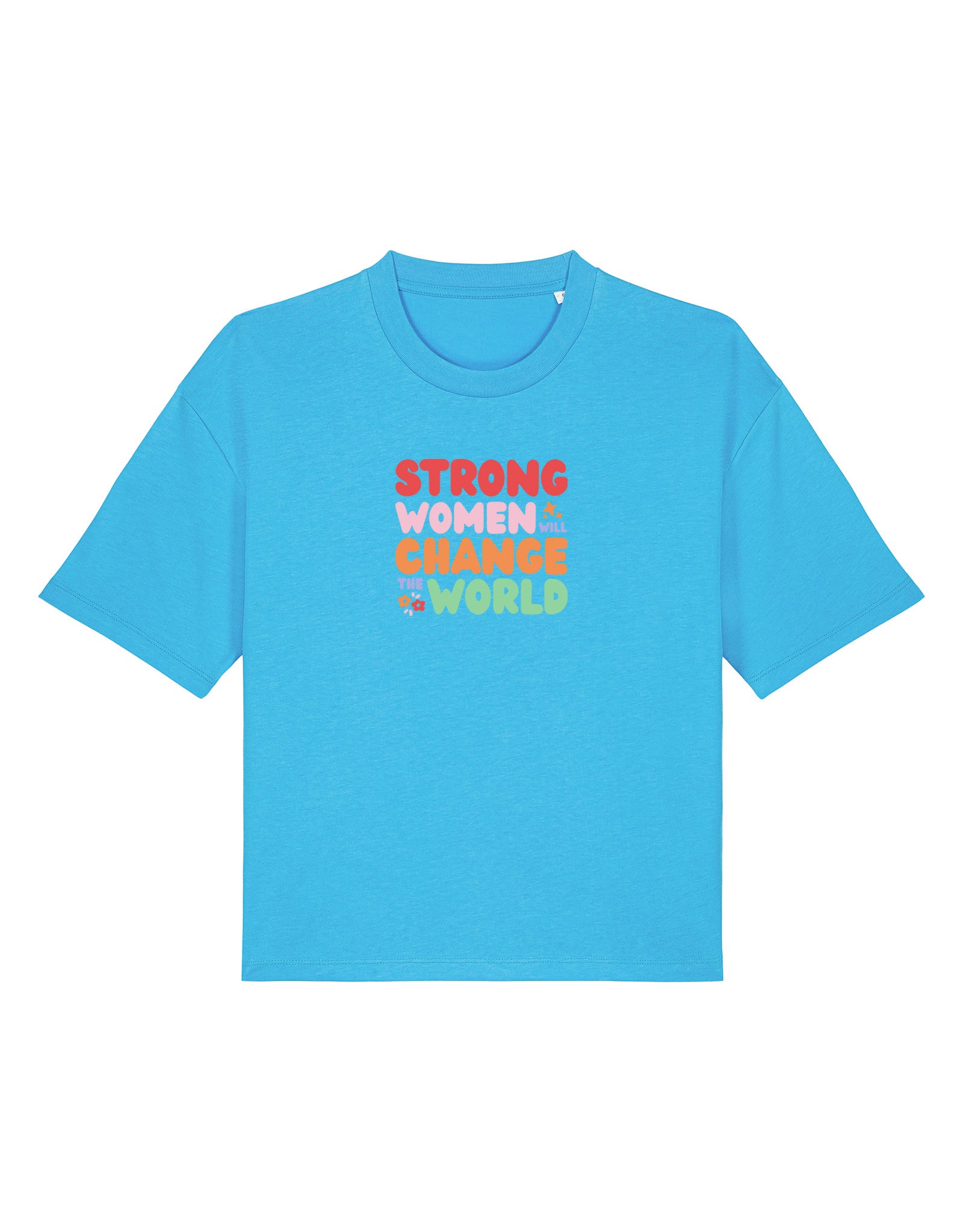 Strong Women Embroidered Boxy Organic Cotton Tee