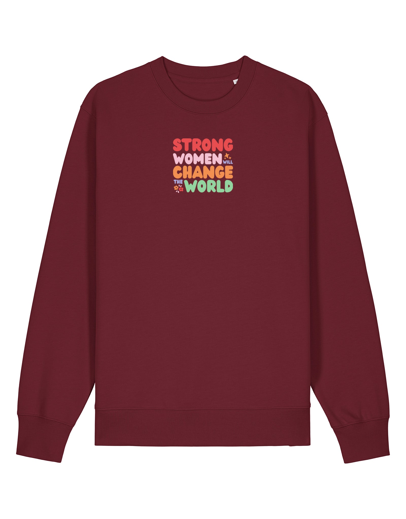 Strong Women Embroidered Organic Cotton Sweatshirt