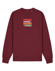 Strong Women Embroidered Organic Cotton Sweatshirt