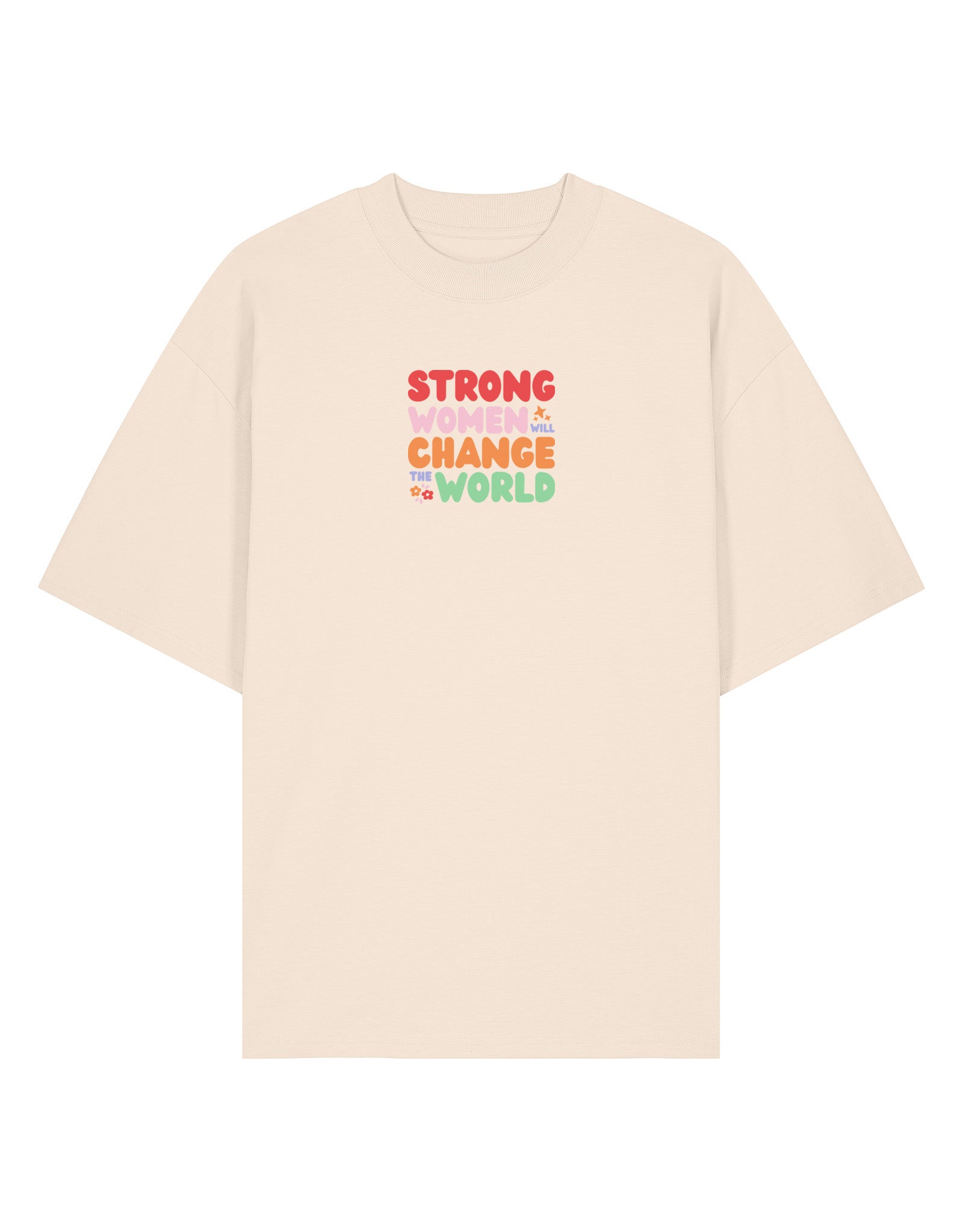 Strong Women Embroidered Oversized Organic Cotton Tee