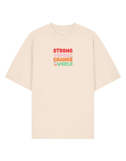 Strong Women Embroidered Oversized Organic Cotton Tee