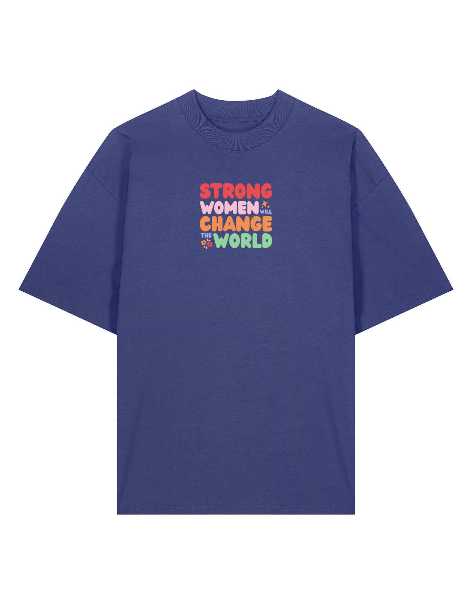 Strong Women Embroidered Oversized Organic Cotton Tee