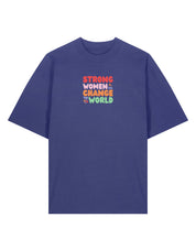 Strong Women Embroidered Oversized Organic Cotton Tee