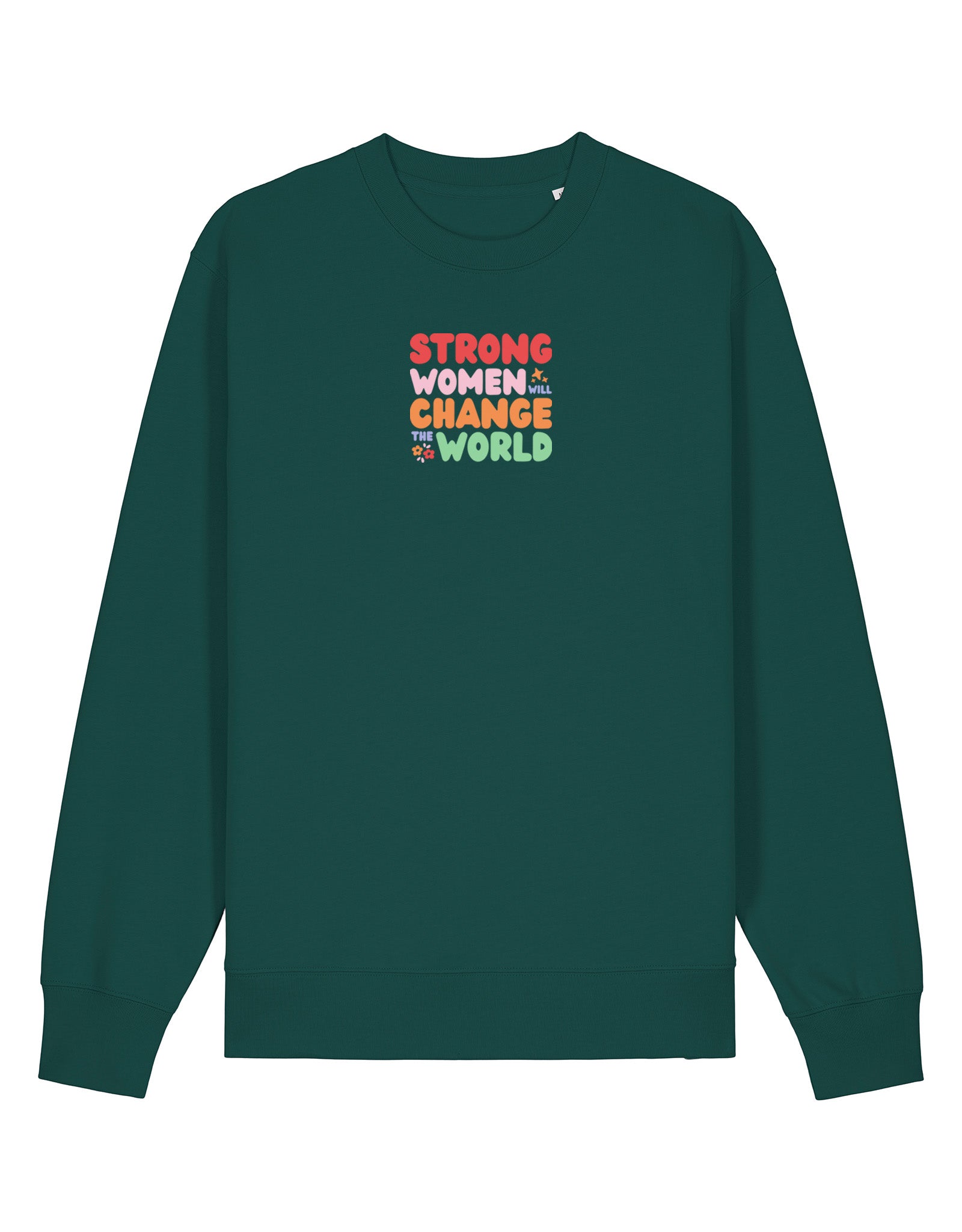 Strong Women Embroidered Organic Cotton Sweatshirt