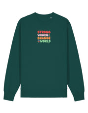 Strong Women Embroidered Organic Cotton Sweatshirt