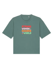 Strong Women Embroidered Boxy Organic Cotton Tee