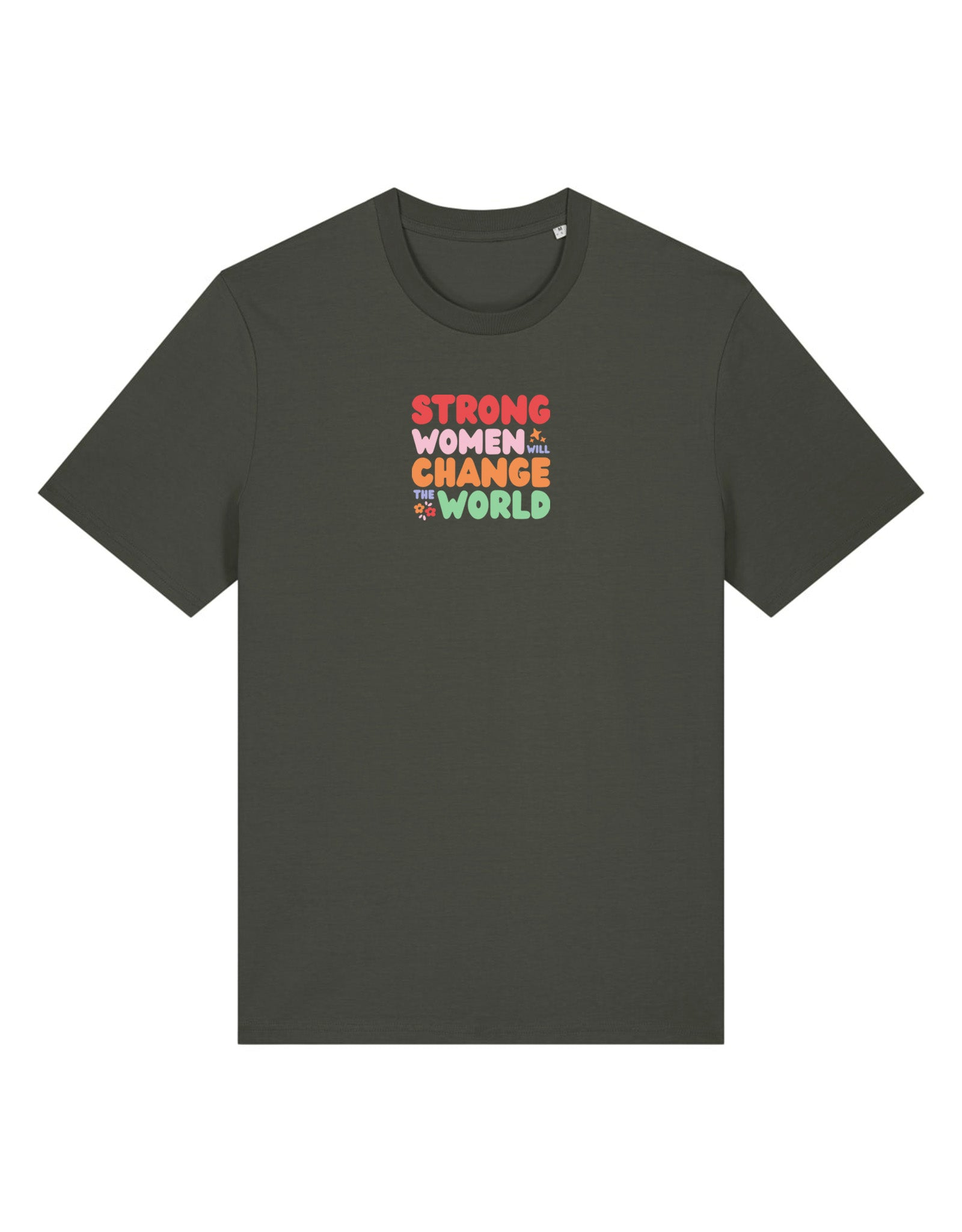 Strong Women Embroidered Organic Cotton T-Shirt