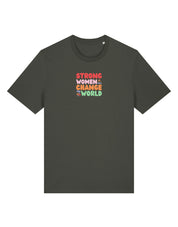 Strong Women Embroidered Organic Cotton T-Shirt