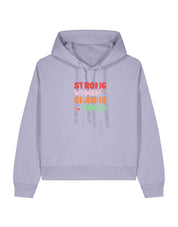 Strong Women Embroidered Boxy Organic Cotton Hoodie