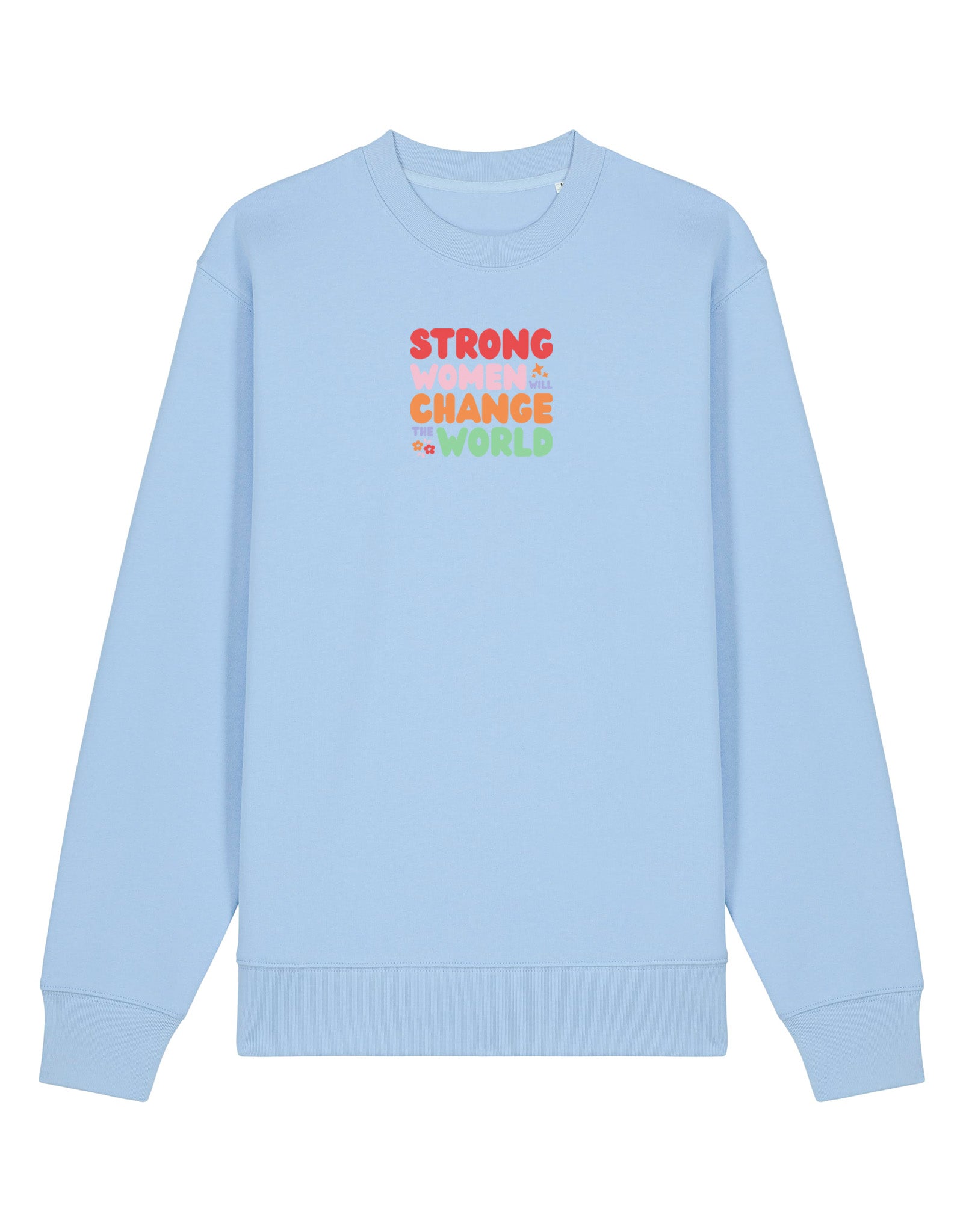 Strong Women Embroidered Organic Cotton Sweatshirt