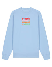 Strong Women Embroidered Organic Cotton Sweatshirt